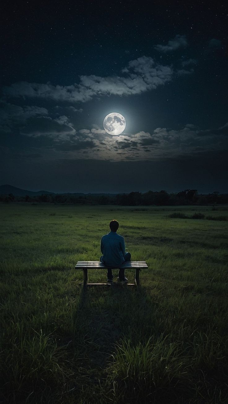 طالب يقدم فقرة في الإذاعة المدرسية عن القمر والفضاء أمام خلفية فنية تظهر رائد فضاء والقمر.