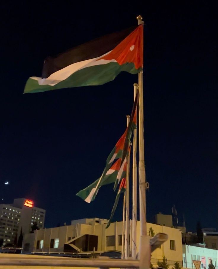 طلاب يقدمون الإذاعة المدرسية في طابور الصباح احتفالاً بيوم الاستقلال الأردني