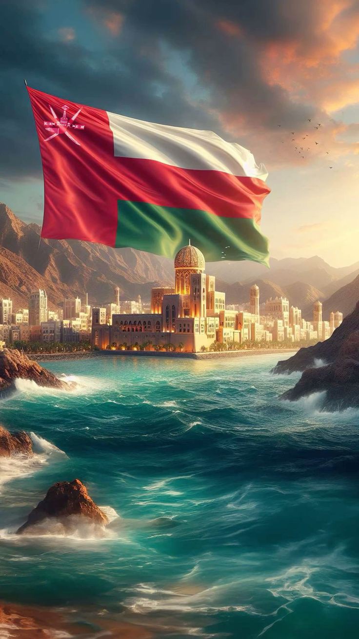 طلاب وطالبات يقدمون الإذاعة المدرسية بحماس في طابور الصباح احتفالاً باليوم الوطني العماني