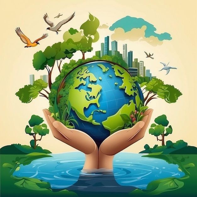 طلاب يقدمون الإذاعة المدرسية في طابور الصباح حول أهمية الحفاظ على البيئة