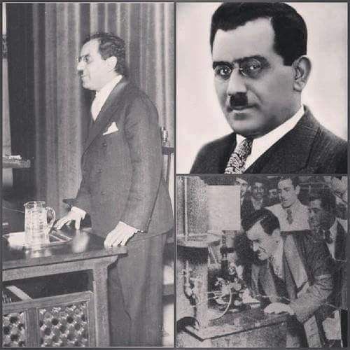 صورة شخصية بالأبيض والأسود للعالم المصري الفيزيائي الدكتور علي مصطفى مشرفة، قدوة علمية عربية ملهمة للطلاب