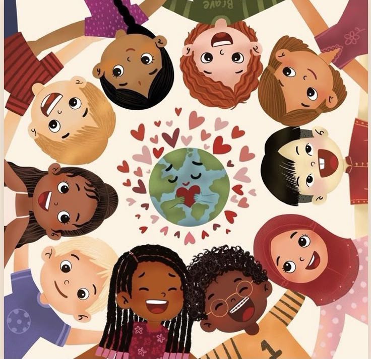 مجموعة من الطلاب يتعاونون في إعداد محتوى الإذاعة المدرسية باستخدام جهاز كمبيوتر محمول.